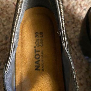 NAOT 2" comfort heels, with velcro strap! Sassy!